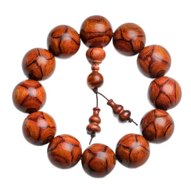 月印百川 复古佛珠转运念珠盘玩 新中式国潮设计文玩手持 精致高级感 黄花梨 木作手串 男女同款情侣款