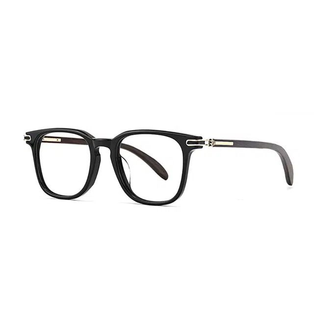 【联系客服可配度数】 佐川 复古原木眼镜框 潮流木质镜腿方框时尚 板材镜架 方形 光学镜架 男女同款情侣款