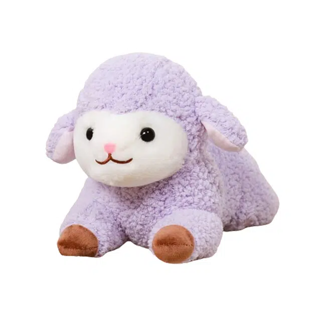 波比熊 可爱双色趴姿软萌绵羊 玩偶 毛绒公仔