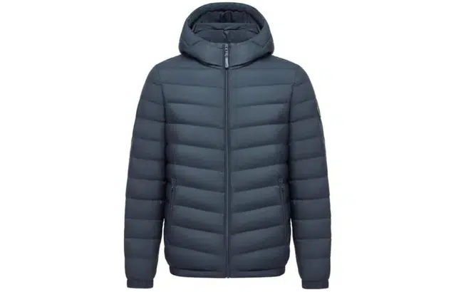 波司登 纯色户外休闲拉链连帽长袖羽绒服 男款 尊贵蓝