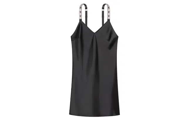 Victoria's Secret Logo Strap Slipdress Black