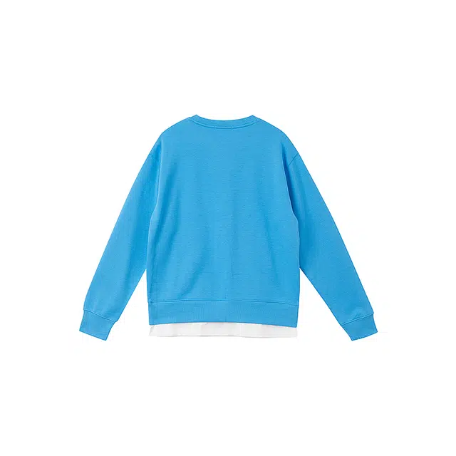 美特斯邦威 印花舒适细腻柔和亲肤圆领加绒卫衣 女款