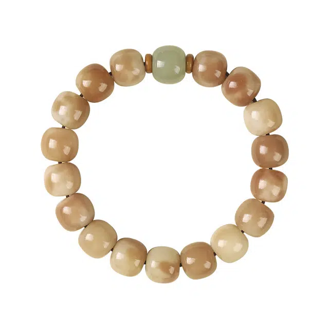 祝富礼 新中式国风 文玩渐变 白玉菩提 手串 男女同款情侣款