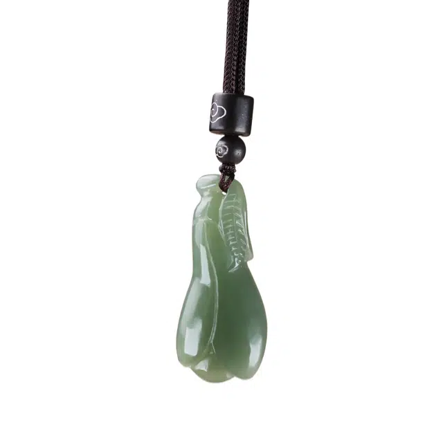 舒杰 幸福美满玉兰花 新中式简约轻奢高级感 和田玉 项链 女款 青白玉