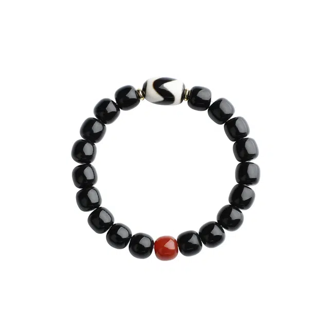 陌阡雪 国风藏式经典复古 玛瑙 玉石手串 男女同款情侣款