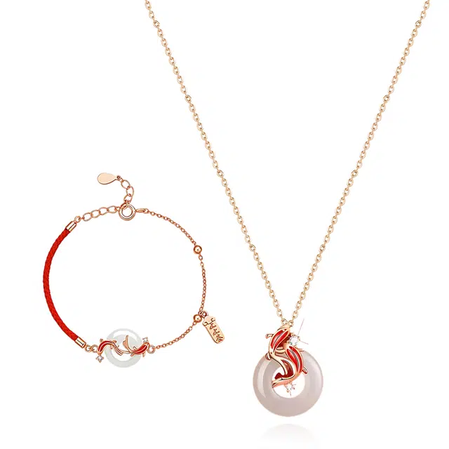 饰伴 福还连绵 万事胜意 新中式小众平安扣上岸 手链 男女同款情侣款