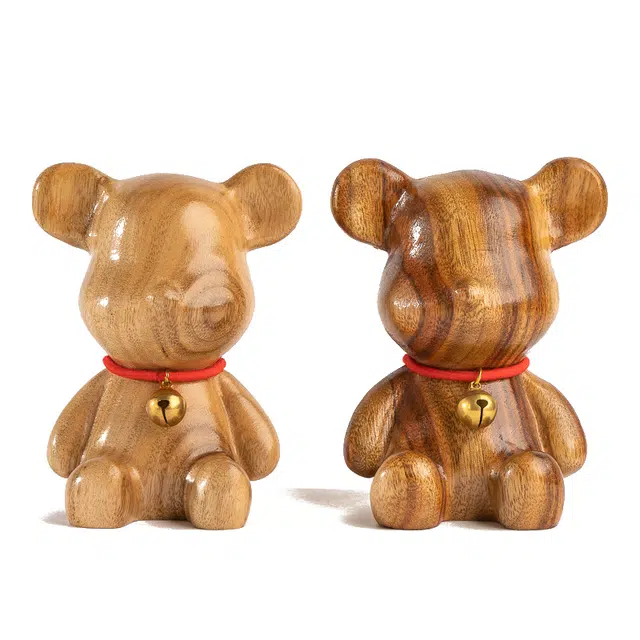 仙源 网红小熊一个 香樟木 摆件 男女同款情侣款 其他木作