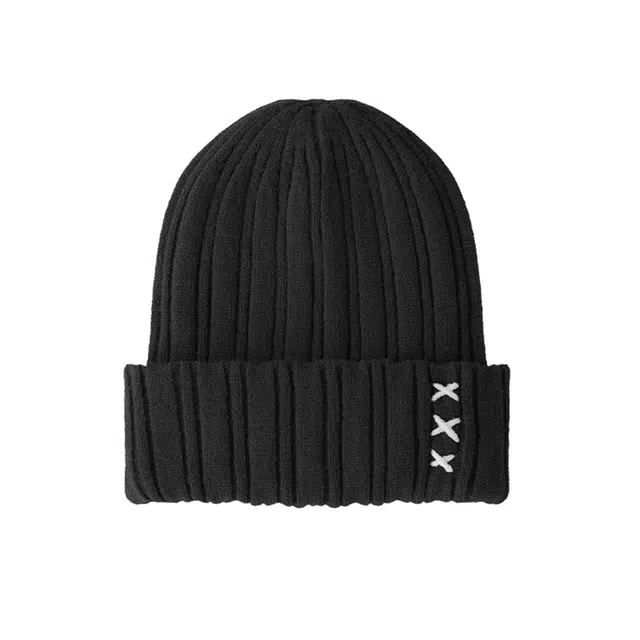 浪莎提花缝线毛线帽子男冬季加厚保暖户外冷帽女士无檐针织帽