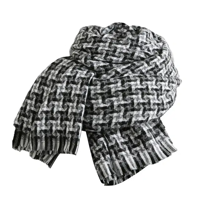 浪莎 中长款仿羊绒围巾 绒线围巾 男女同款情侣款