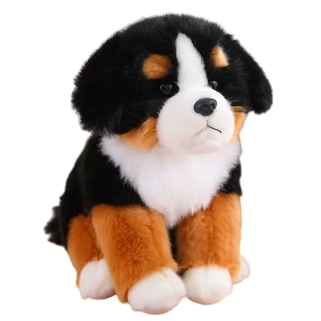 爱冰清 伯恩山犬 可爱杜宾犬 狗狗 玩偶 毛绒公仔
