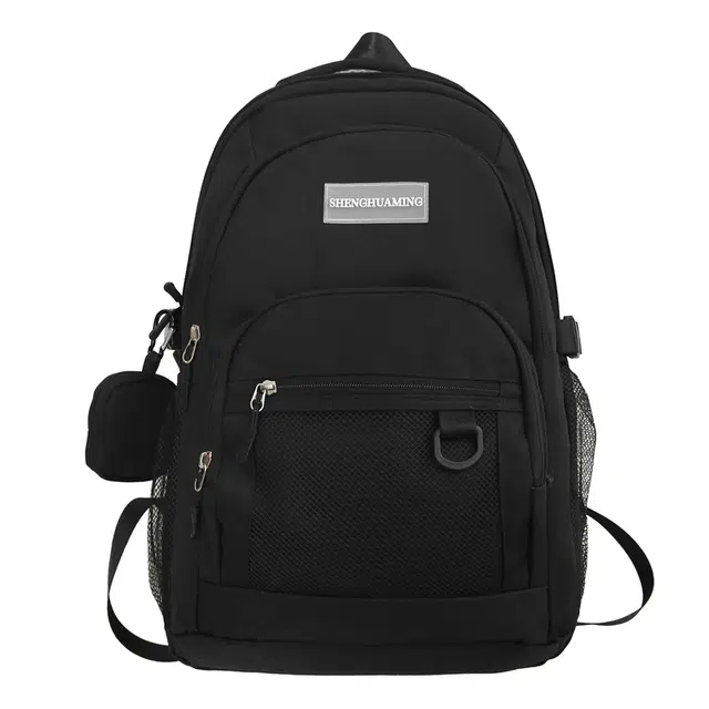 德力熊 双肩包纯色大容量休闲运动潮酷双肩背包 牛津布男女同款情侣款 多色