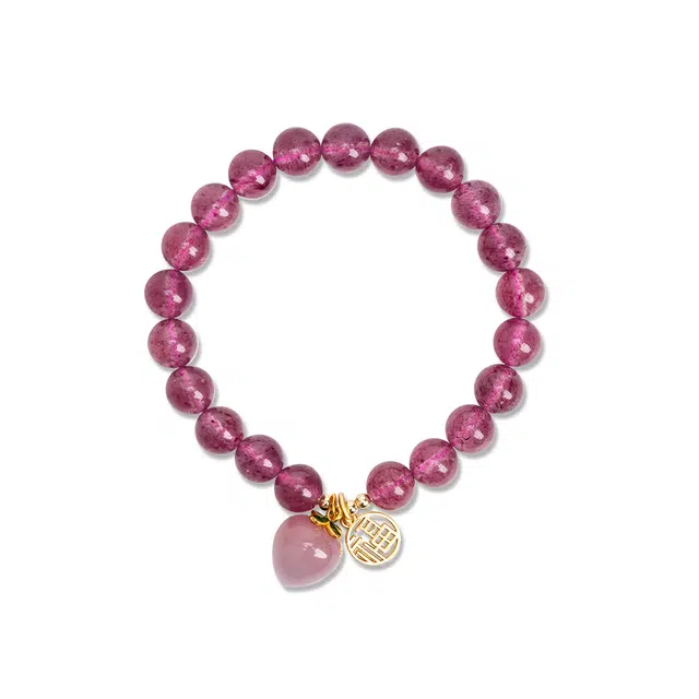 陌阡雪 国风甜美小清新福牌 水晶 手串 女款