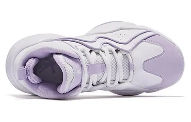 Jordan High-Top Basketball Shoes White Purple