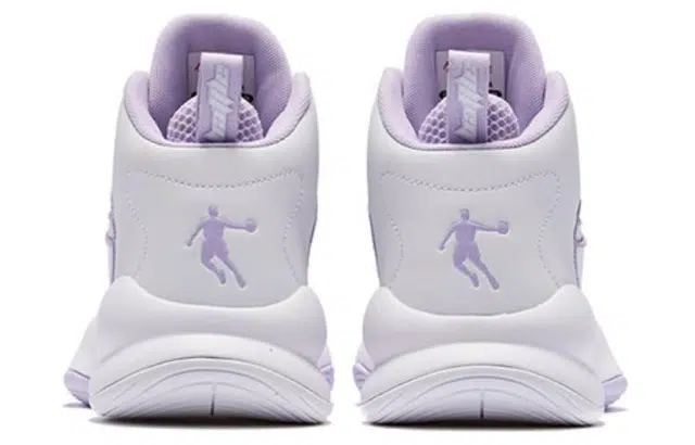 Jordan High-Top Basketball Shoes White Purple