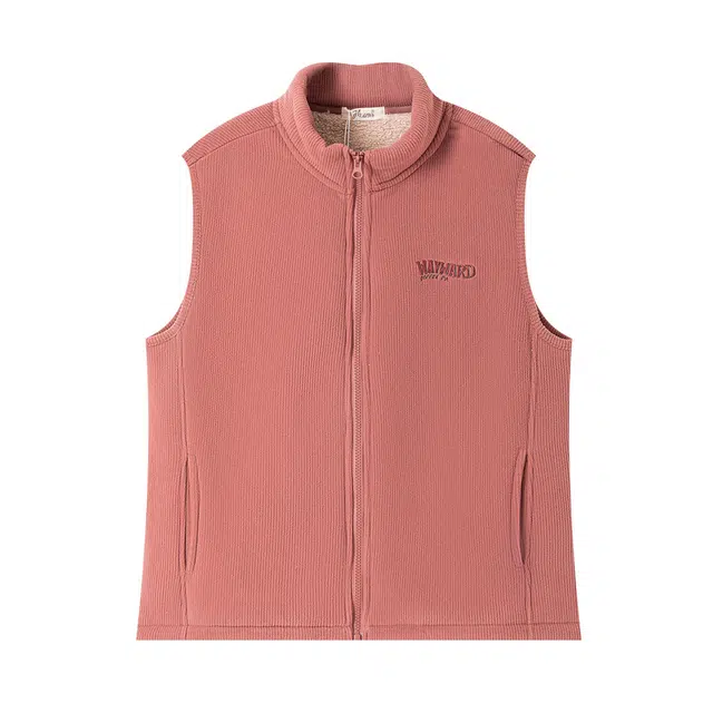 顶瓜瓜 秋冬季时尚轻盈保暖摇粒绒舒适马甲家居短袖上衣 女款 可外穿