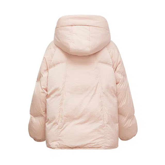 美特斯邦威 连帽纯色休闲长袖羽绒服 女款