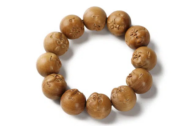 三檀小舍 国潮古风精雕人生百态大尺寸圆珠 老山檀 手串 男女同款情侣款