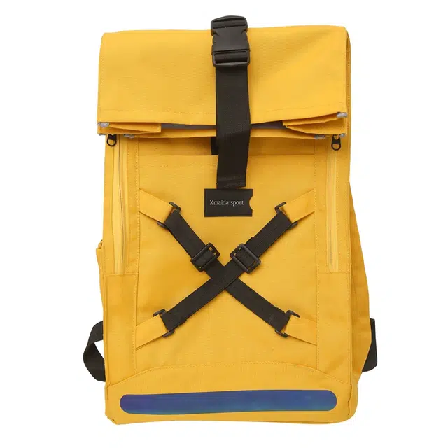 德力熊 大容量耐用美式 牛津布 电脑包旅游背包双肩包 常规 男女同款情侣款 黄色/蓝色/卡其色