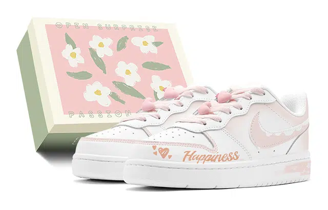 Nike Court Borough GS Pink White