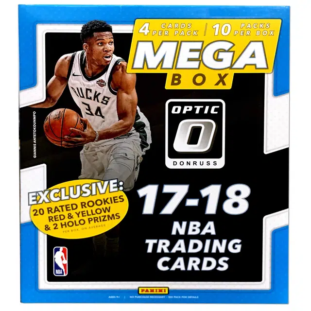 PANINI NBA 2017-18 NBA Basketball Donruss Optic Mega Box