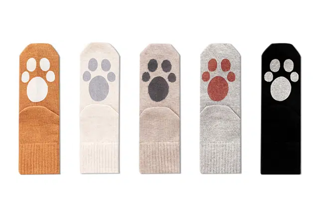 洛·恋 居家日系可爱熊掌吸汗防臭休闲中筒袜 女款