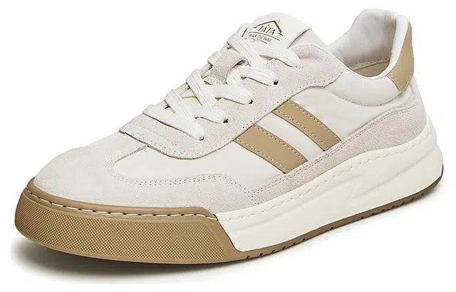 他她 二层牛皮 潮流运动经典 学院风 舒适百搭通勤 复古厚底耐磨增高 德训 休闲 板鞋 男款