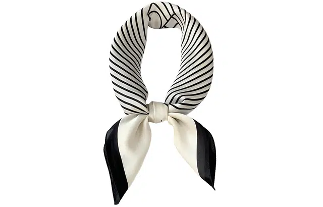 优幽兰 条纹设计感小方巾 薄款韩版领巾装饰 丝巾 女款