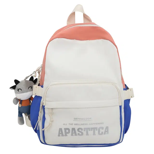 德力熊双肩包尼龙男女通用学生外出旅游春游书包补习书包轻便户外背包 多色