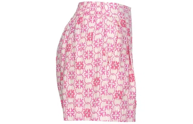 PINKO Muslin Shorts Monogram Embroidery