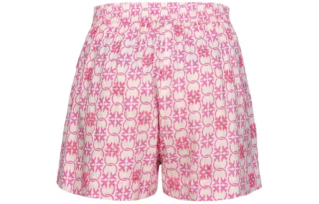 PINKO Muslin Shorts Monogram Embroidery