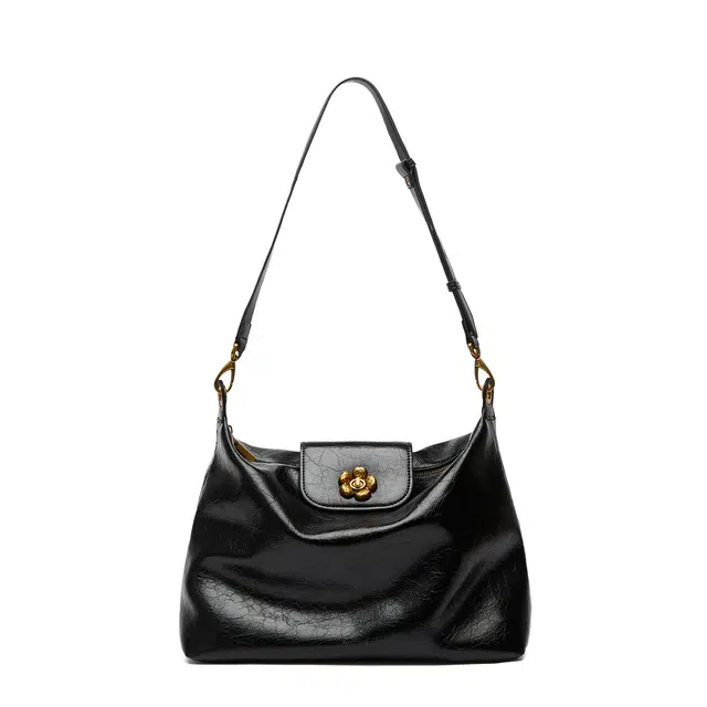 西木汀 暖风浮云 牛皮单肩女高级感通勤大容量斜挎包包