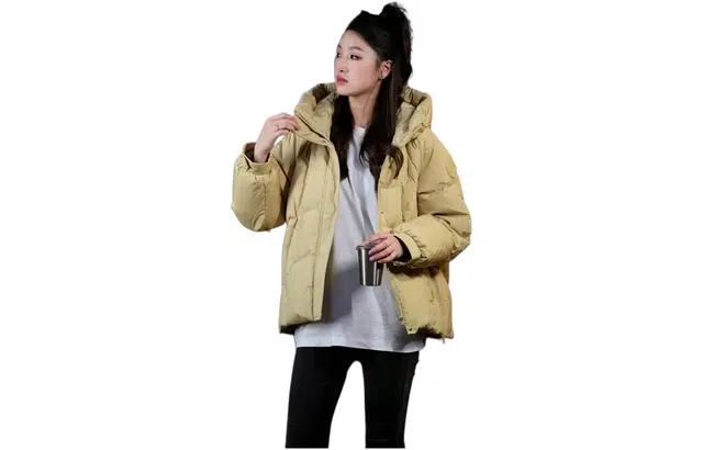 波司登 保暖印花连帽短款舒适细腻羽绒服 女款
