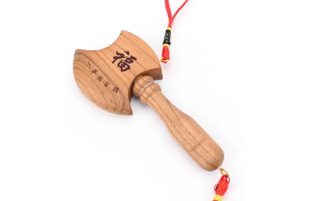 天纵 吉祥斧头斧到福到招财纳福实木雕刻工艺品 桃木 挂件 男女同款情侣款 其他木作