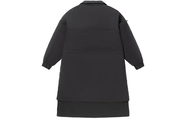 中国李宁 运动篮球系列 保暖宽松中长款棉服 冬季 女款 黑色