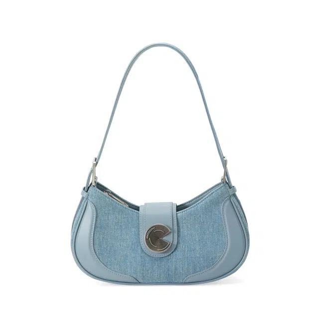 西木汀 小众设计高级感 牛仔布 单肩包 小号 女款 牛仔蓝