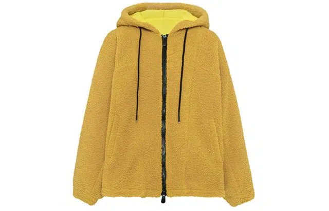 美洋 纯色简约通勤羊羔绒绒感外套 女款 蜜黄色