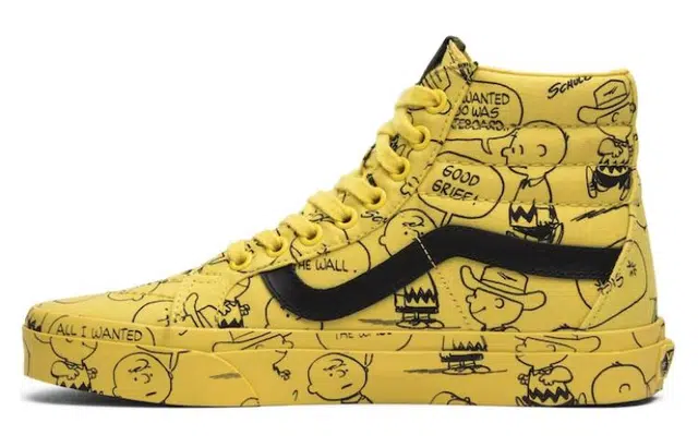 Vans SK8 Peanuts Charlie Brown Yellow