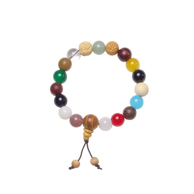 匠锁心玉 十八籽 国风佛珠 招财纳福 复古国潮新中式 白玉菩提 手串 男女同款情侣款