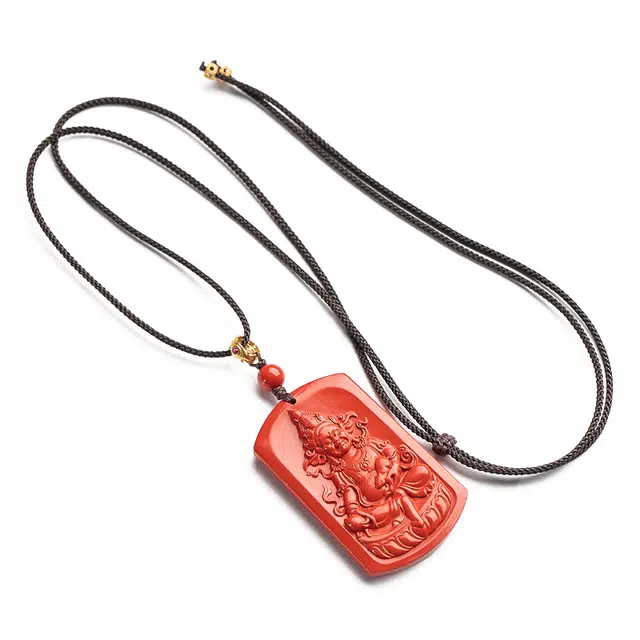 仙源 黄财神 小众设计感 再造辰砂朱砂 玉石吊坠 男女同款情侣款