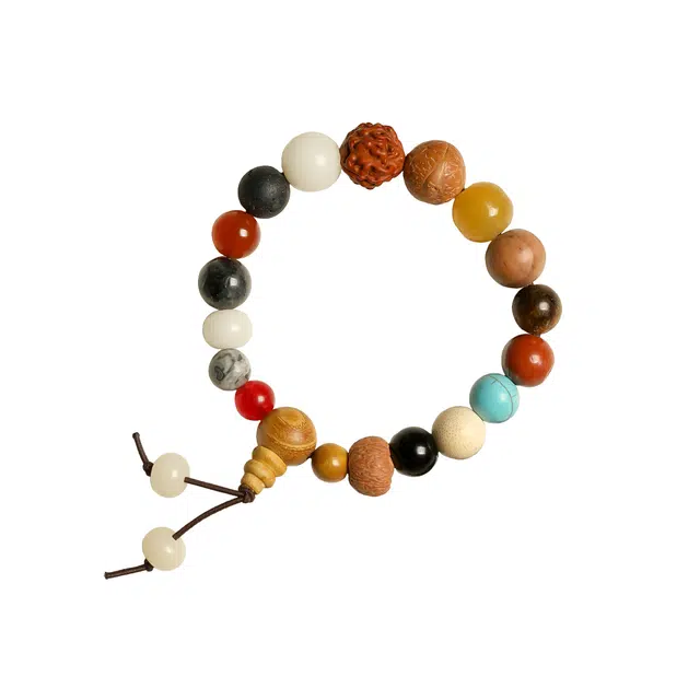 匠锁心玉 十八籽 玛瑙虎眼 国风佛珠转运珠 招财纳福 复古国潮 星月菩提 菩提类手串 男女同款情侣款