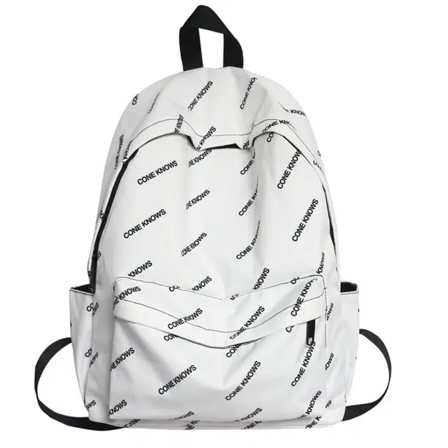 帕克熊 双肩包潮酷尼龙印花大容量运动背包校园书包 男女同款情侣款 多色