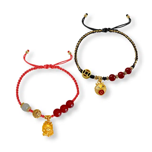 饰伴 轻奢通勤 复古简约  小众 编织 织物 手链 男女同款情侣款