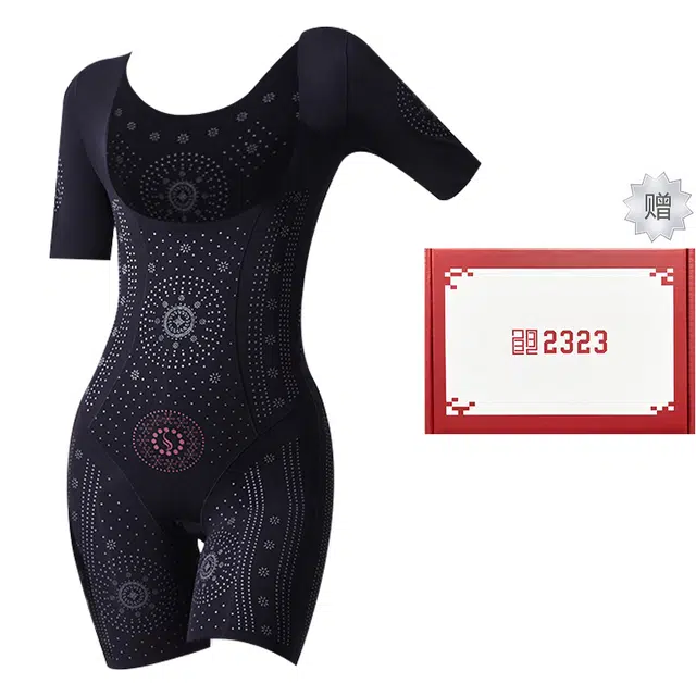 二三二三 花纹图案收副乳聚拢透气美体塑形塑腰提拉包臀无痕连体衣 女款 礼盒装