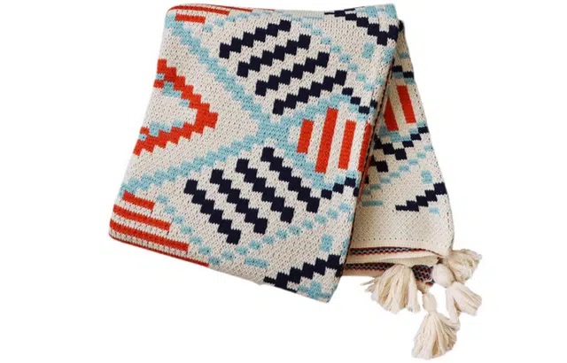 优幽兰 空调房办公室午睡毯子防风小众沙发盖毯针织围披两用旅行复古气质减龄穿搭 披肩 女款