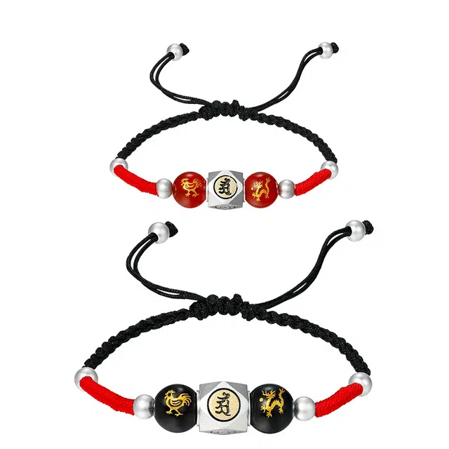 秦福炫 六合生肖转运 新中式轻奢 玛瑙 玉石手链 男女同款情侣款