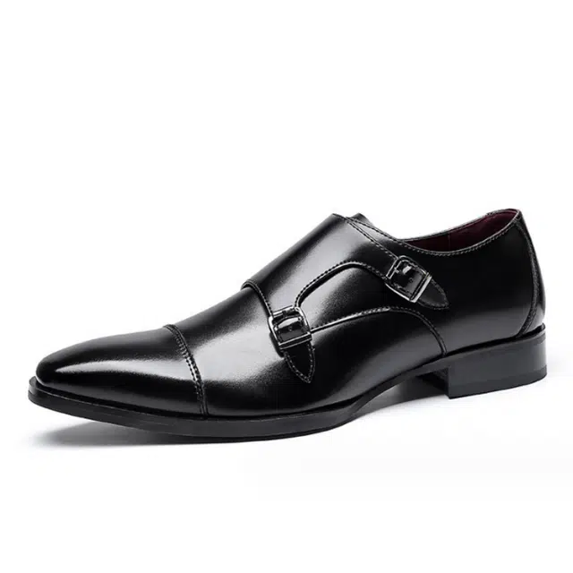 年走索 二层牛皮 商务绅士英伦风 正装皮鞋 男款