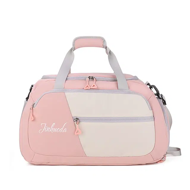 奕旅 时尚短途旅游运动拉链开合 牛津纺 旅行包 常规 男女同款情侣款 粉色/紫色/绿色/黑色/白色/蓝色