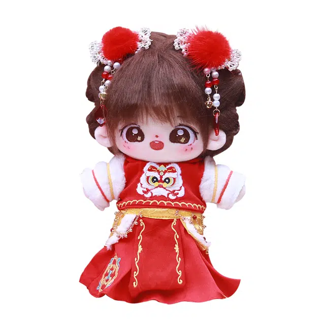 禧乐萌 棉花娃娃 娃衣服 吉祥纳福 福娃 玩偶 毛绒公仔