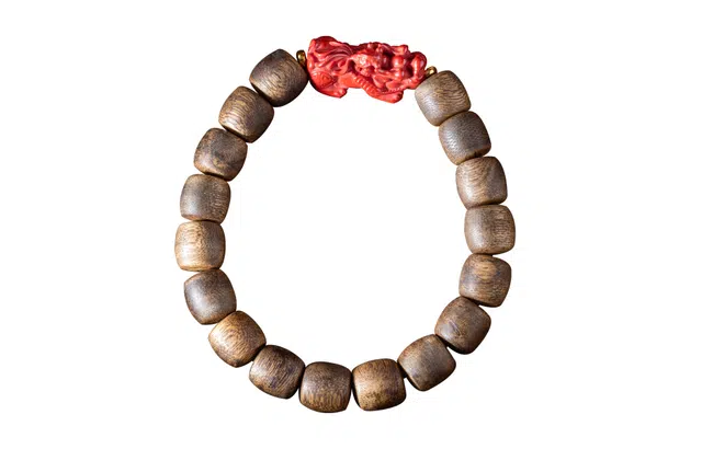 三宝臻藏 貔貅国潮 奇楠 名贵木作手串 男女同款情侣款