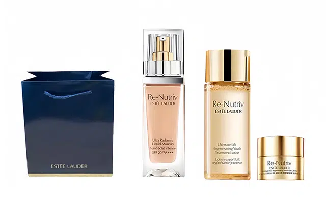 雅诗兰黛 白金粉底液三件套装 保湿滋润持久遮瑕